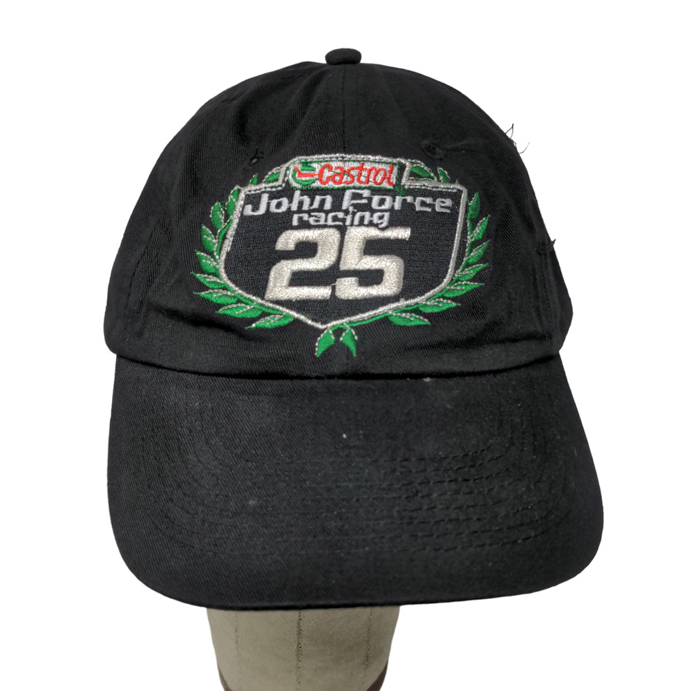 John Force Racing Castrol Oil 25 Year Celebration Slideback Cap Hat Black